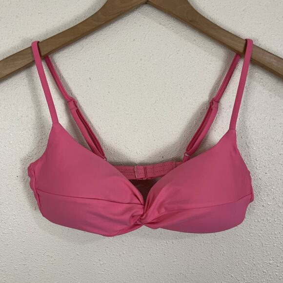 J. Crew Strappy Twist Bikini Top Womens S Small Pink - Picture 2 of 4